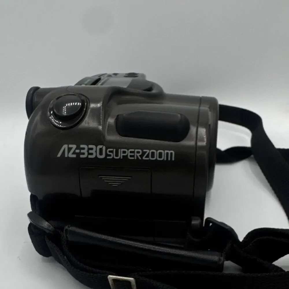 Olympus AZ-330 Superzoom 35mm Point & Shoot Film Camera Black w/ Strap